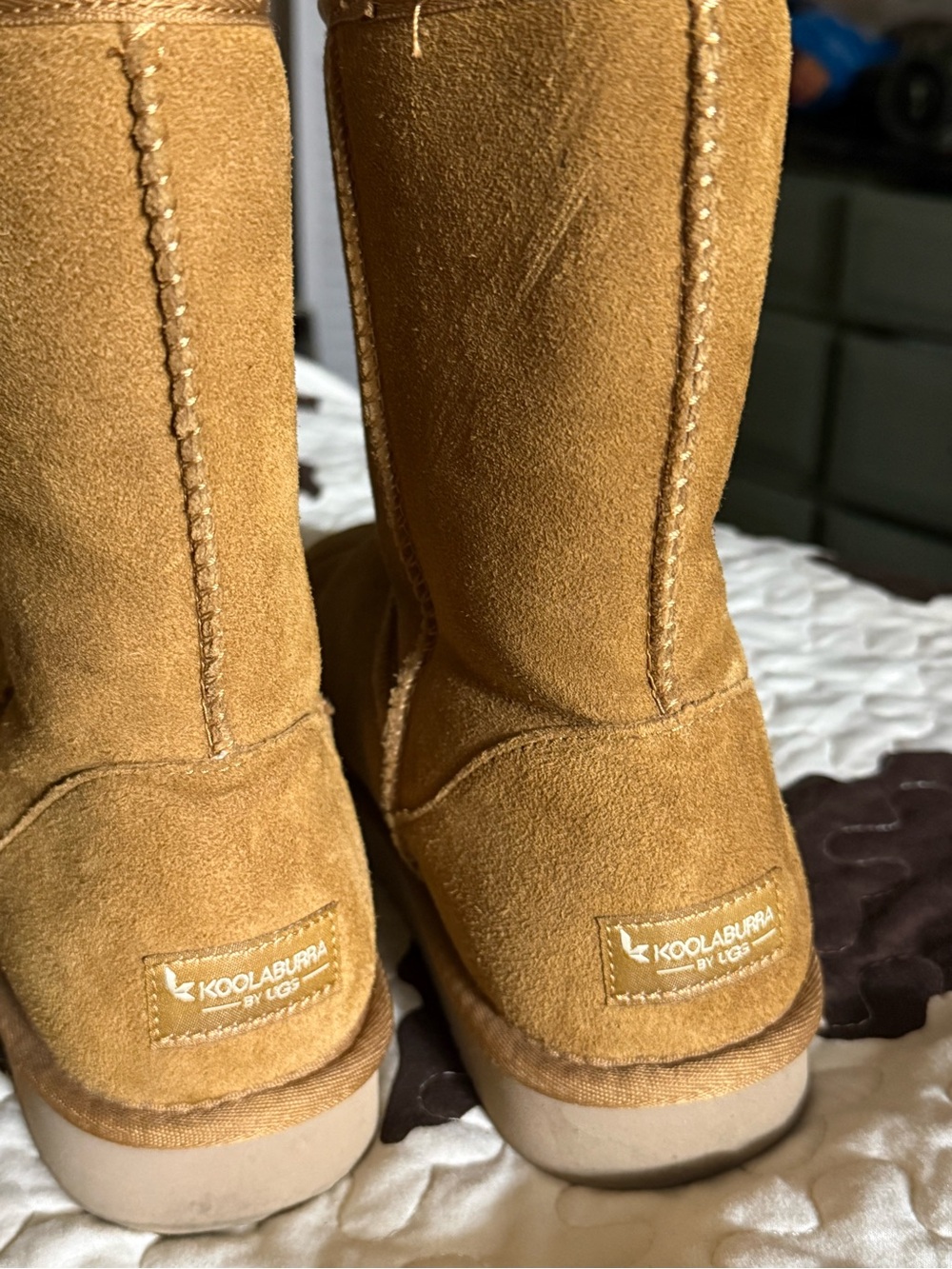 Koolaburra Chestnut Suede Lined Slip-On Slipper